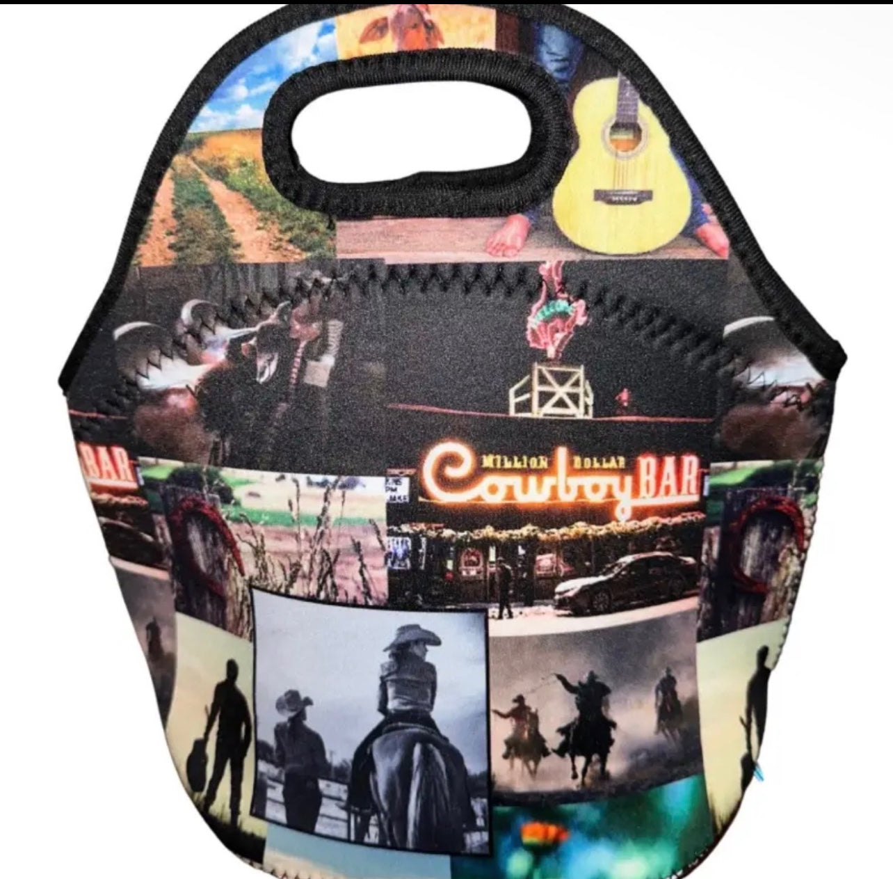 Cowboy Collage Lunch Tote