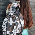Brown Cowhide Backpack w/ Lunch Tote