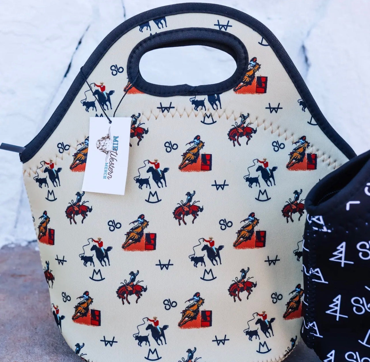 Vintage Cowboy Lunch Tote